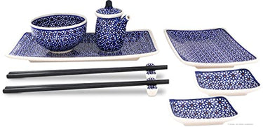 Original Bunzlauer Keramik Sushi-Set 8-teilig, Dekor 120 im Sale